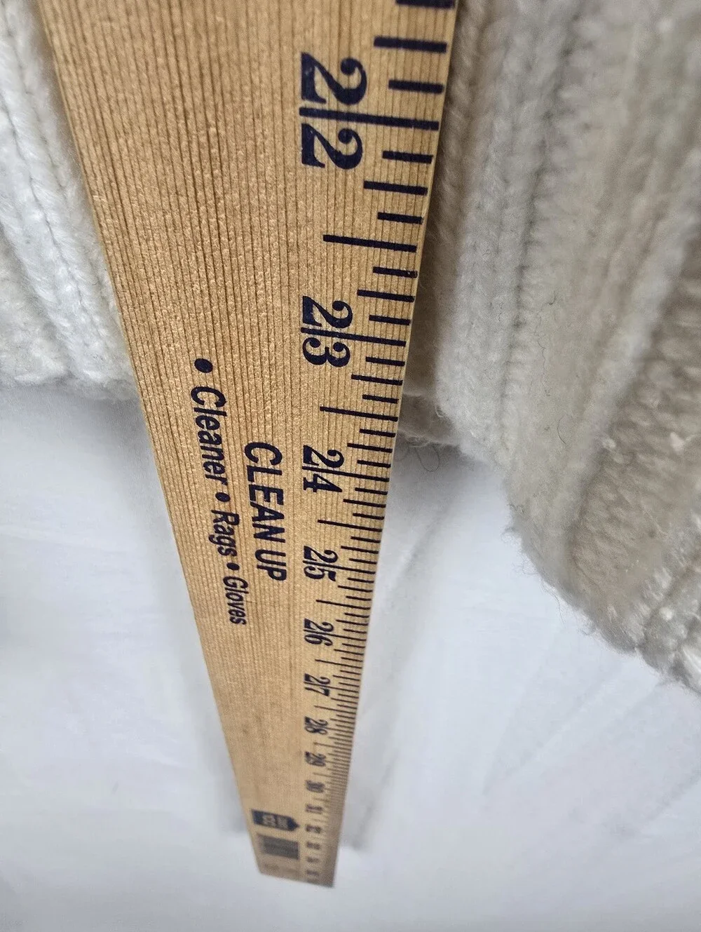 St.John's Bay Cable Knit Cream Full-Zip Sweater Jacket Sz XL